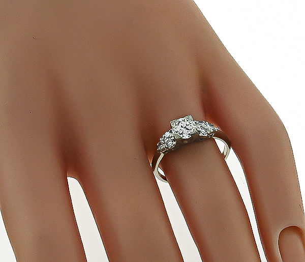 Vintage 0.62ct Diamond Engagement Ring Photo 1