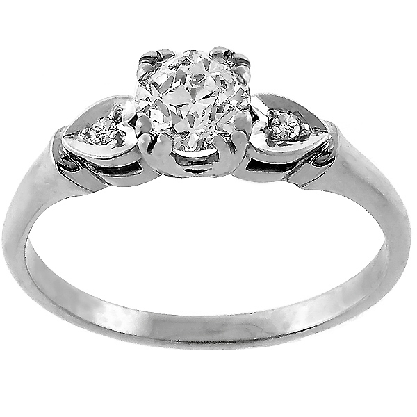 diamond 14k white gold engagement ring 1