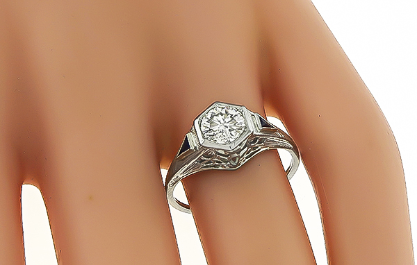 Vintage 0.79ct Diamond Engagement Ring