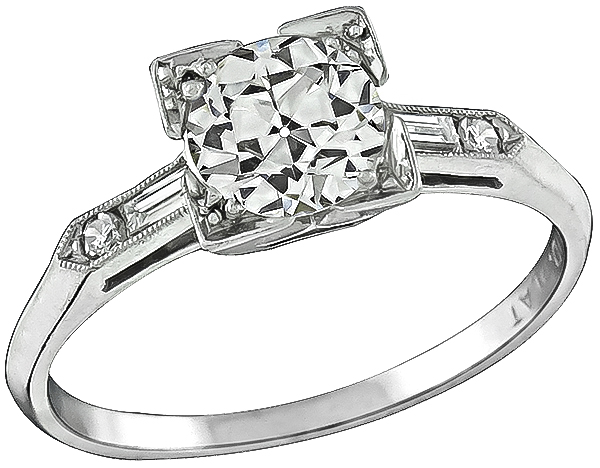 Vintage 0.80ct Diamond Engagement Ring Photo 1