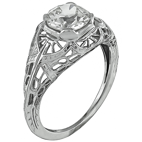Vintage 0.96ct Diamond Engagement Ring