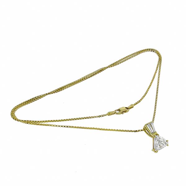  diamond 14k yellow gold necklace 1