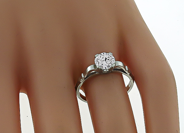 Vintage 1.12ct Diamond Engagement Ring Photo 1