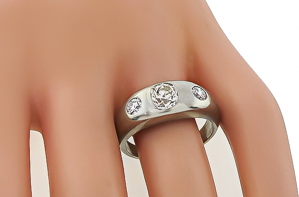 Vintage 1.12ct Diamond Men's Ring