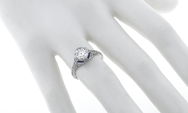 vintage 1.34ct diamond engagement ring photo 1