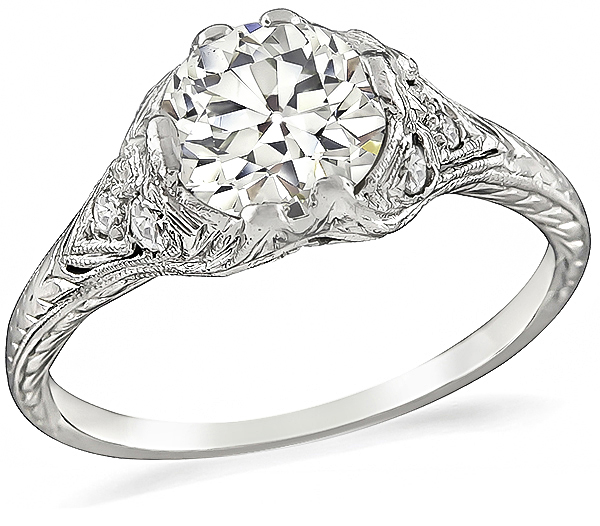Vintage 1.41ct Diamond Engagement Ring