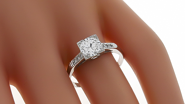 Vintage 1.54ct Diamond Engagement Ring Photo 1