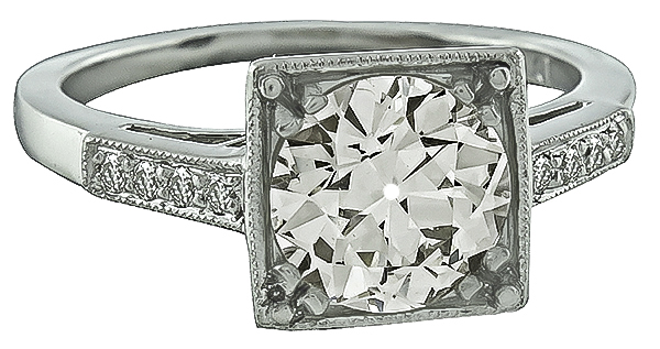 Vintage 1.55ct Diamond Engagement Ring Photo 1