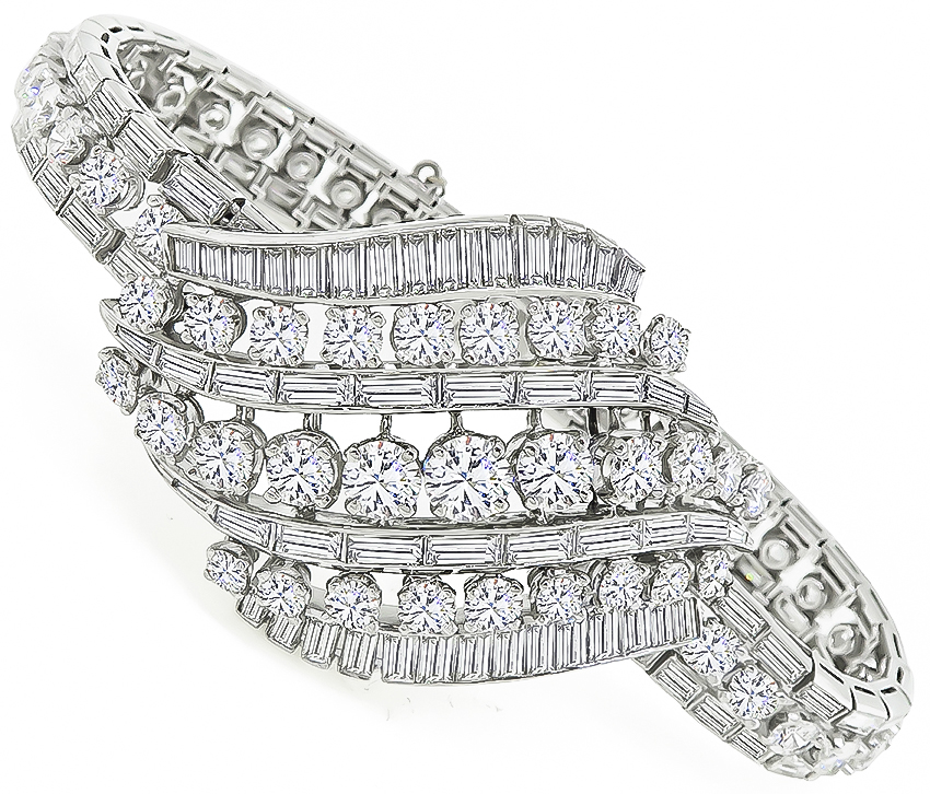 vintage diamond platinum bracelet 1