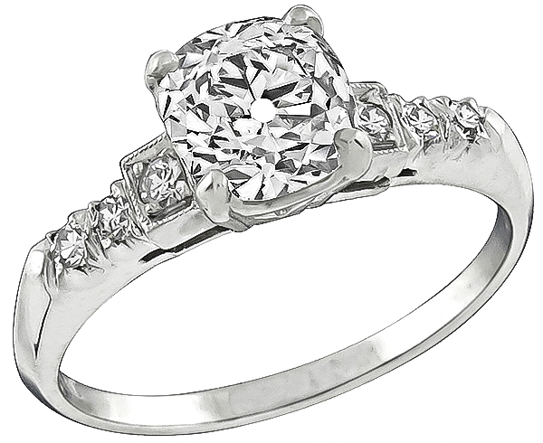Vintage 1.71ct Diamond Engagement Ring Photo 1