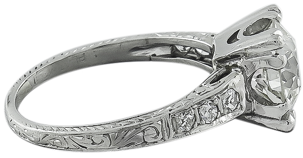 Vintage 1.75ct Diamond Engagement Ring and Wedding Band Set Photo 1