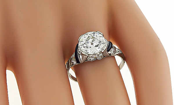 Vintage 2.02ct Diamond Engagement Ring