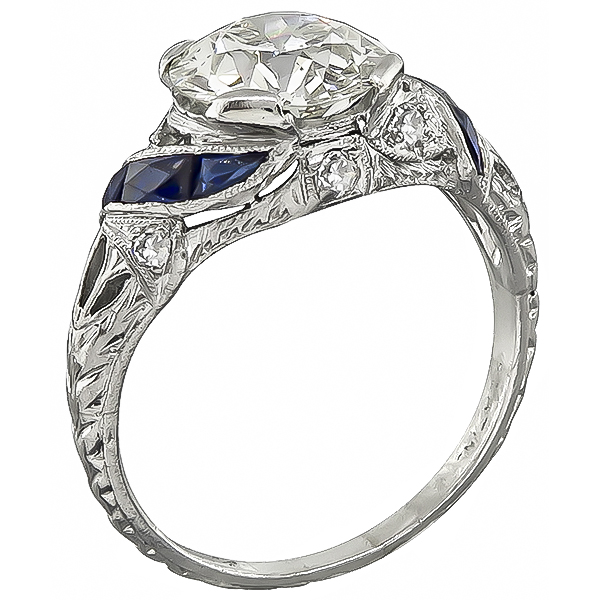 Vintage 2.14ct Diamond Engagement Ring