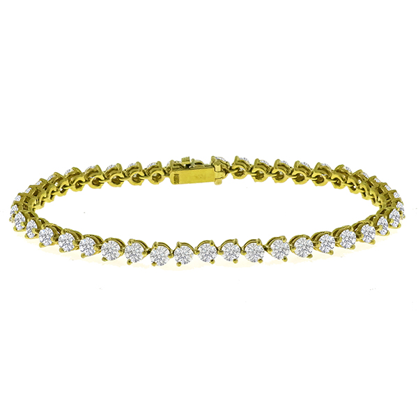 7.30ct Diamond Tennis Gold Bracelet