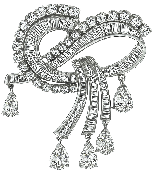 Vintage 7.50ct Diamond Pin / Pendant