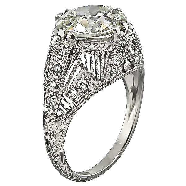 Vintage 3.28ct Diamond Engagement Ring