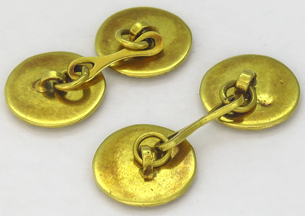 Vintage Enamel Gold Cufflinks photo 1