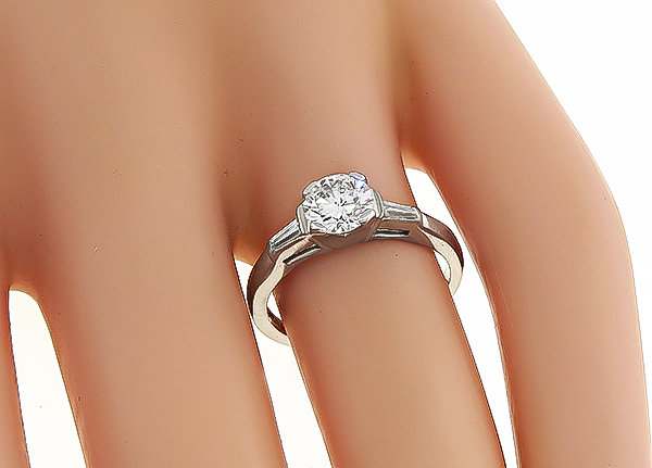 Vintage GIA Certified 0.65ct Diamond Engagement Ring