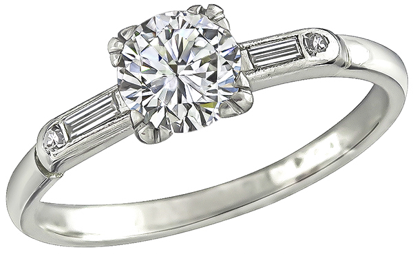 Vintage GIA Certified 0.67ct Diamond Engagement Ring