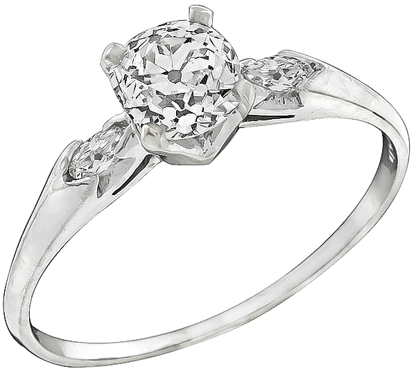 Vintage GIA Certified 0.92ct Diamond Engagement Ring Photo 1
