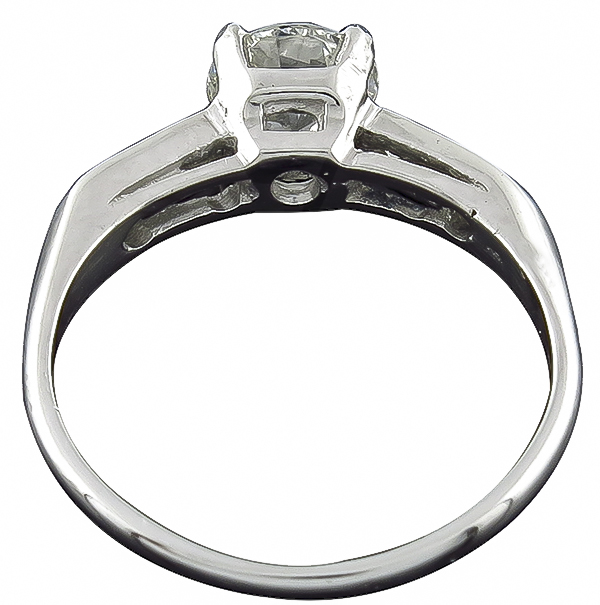 Vintage GIA Certified 0.93ct Diamond Engagement Ring Photo 1