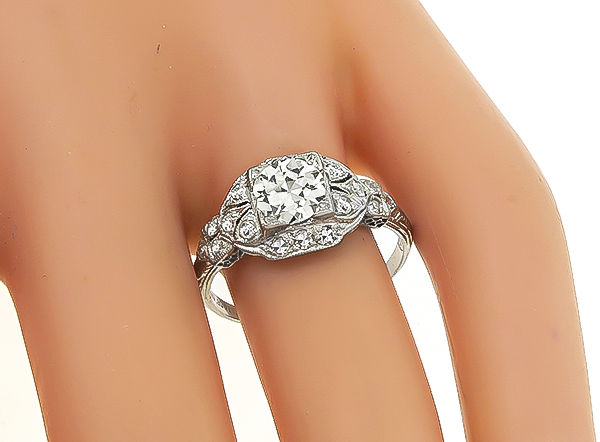 Vintage GIA Certified 1.00ct Diamond Engagement Ring