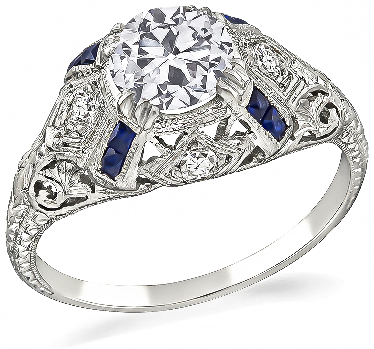 gia certified diamond art deco engagement ring 010518 1