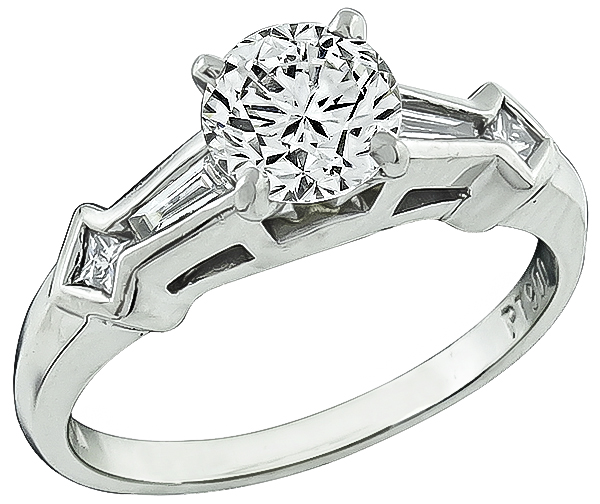 Vintage GIA Certified 1.02ct Diamond Engagement Ring Photo 1