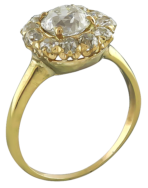Vintage GIA Certified 1.11ct Diamond Engagement Ring
