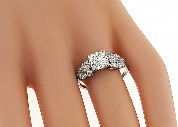 Vintage GIA Certified 1.20ct Diamond Engagement Ring