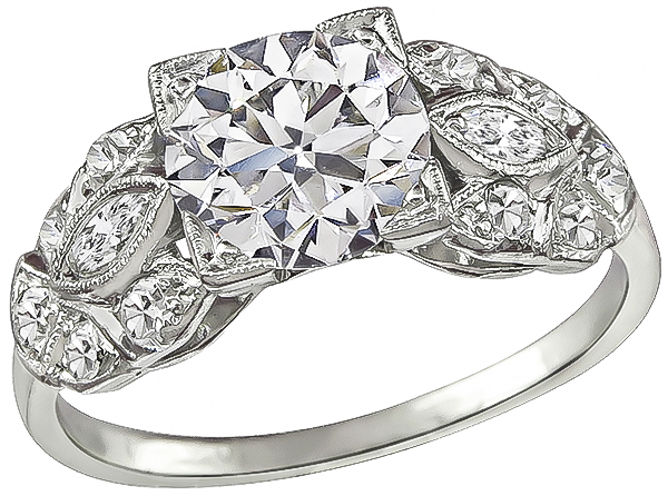 Vintage GIA Certified 1.20ct Diamond Engagement Ring