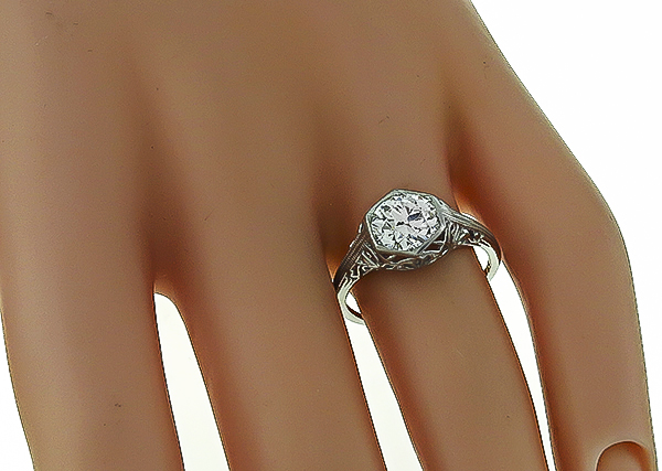GIA 1.38ct Diamond Engagement Ring