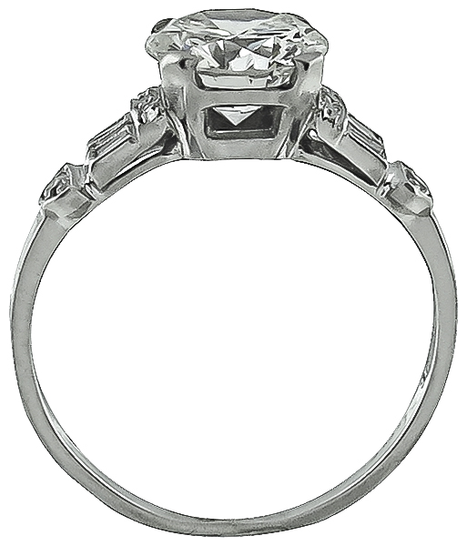 Vintage GIA Certified 1.52ct Diamond Engagement Ring Photo 2