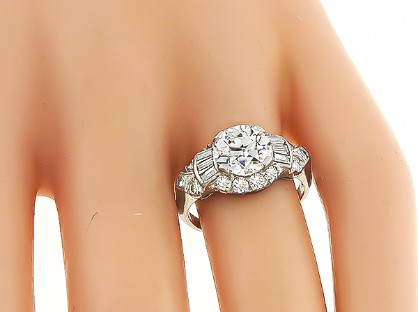gia old mine cut diamond engagement ring