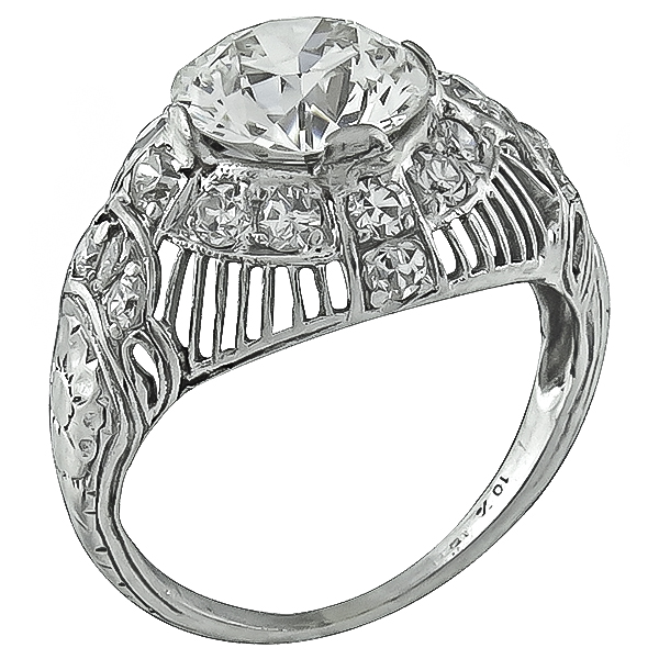 Vintage GIA Certified 1.88ct Diamond Engagement Ring Photo 1