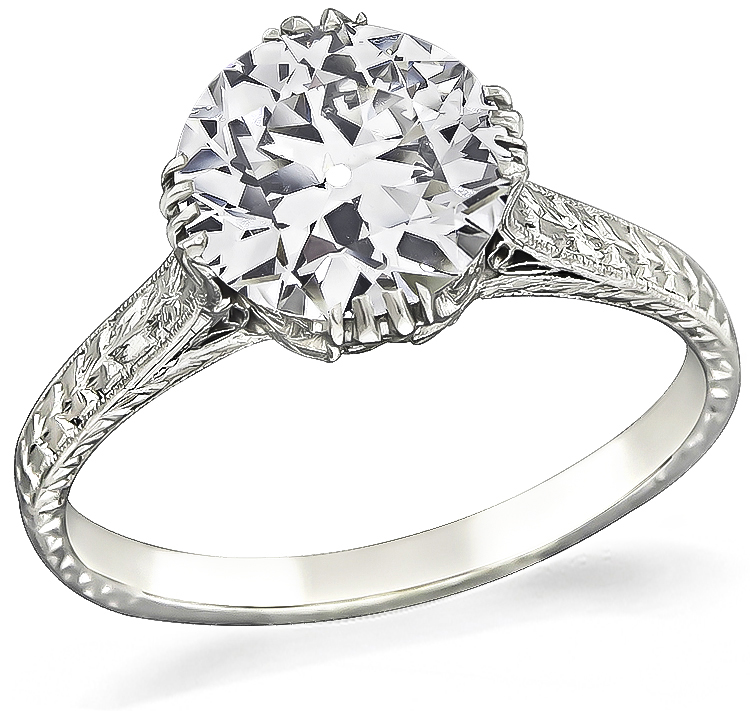 2.05ct Diamond Edwardian Engagement Ring