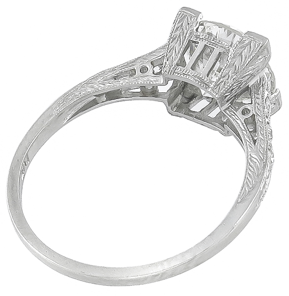 vintage gia certified 2.08ct diamond engagement ring photo 1