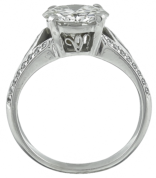 Vintage GIA Certified 2.29ct Diamond Engagement Ring Photo 1