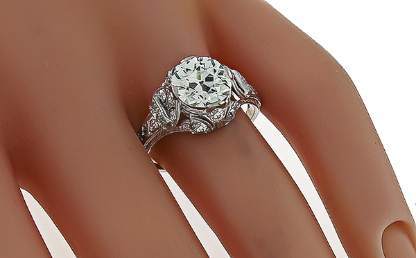Vintage GIA Certified 2.39ct Diamond Engagement Ring Photo 1