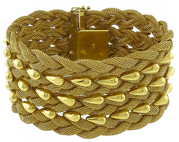 Vintage Gold Weave Bracelet Photo 1