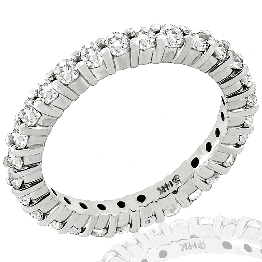 1.00ct Diamond Gold Eternity Wedding Band