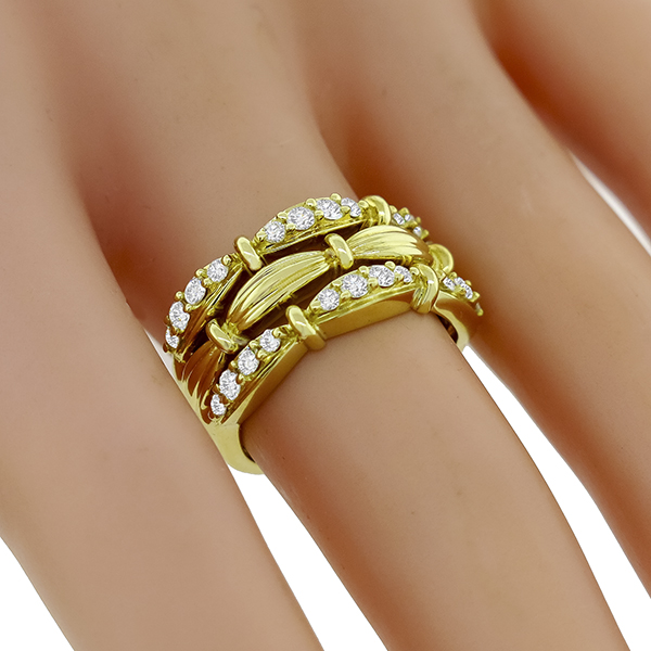 Tiffany 0.95ct Diamond Gold Ring 