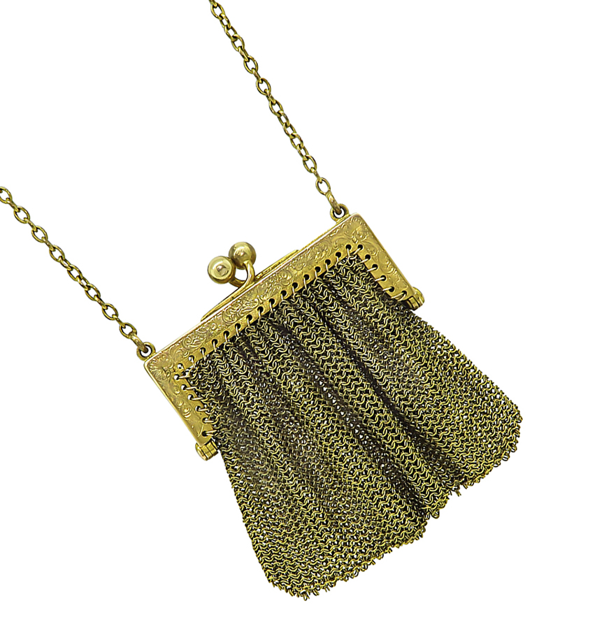 Antique Gold Mesh Purse