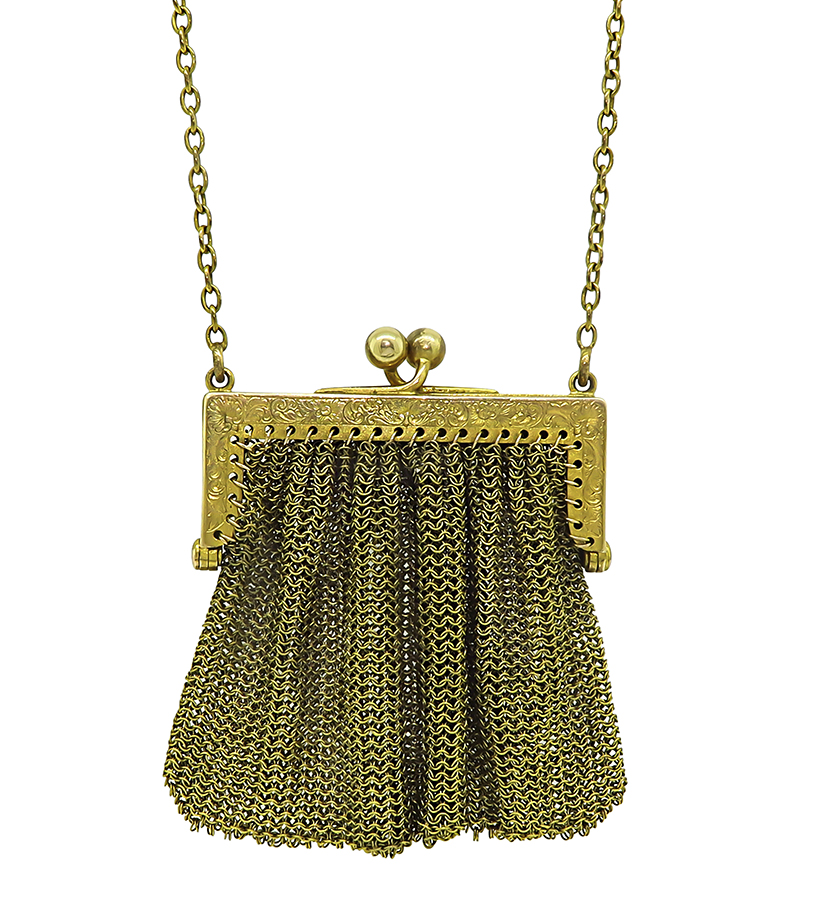 Antique Gold Mesh Purse