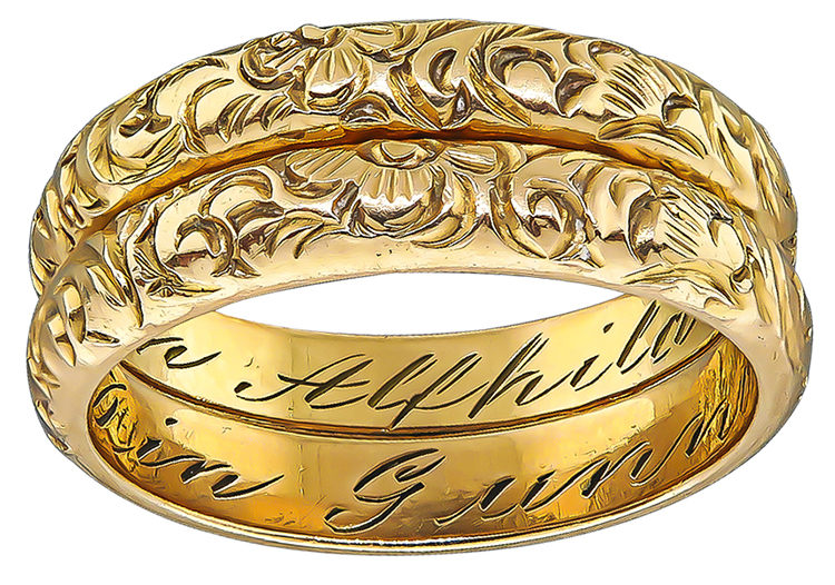 Antique Gold Wedding Band