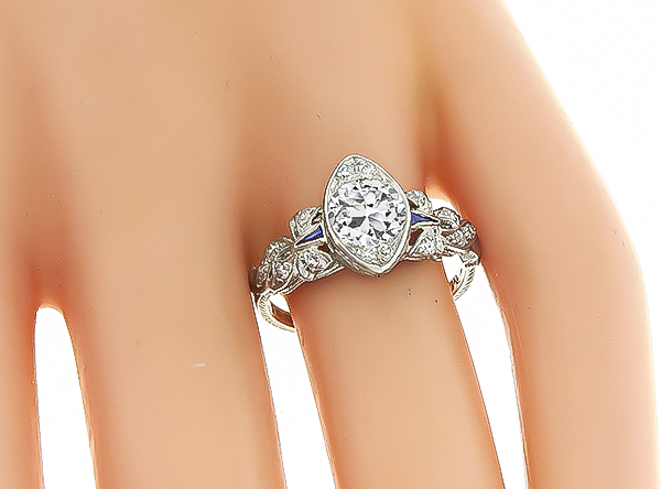 Vintage 0.85ct Diamond Engagement Ring