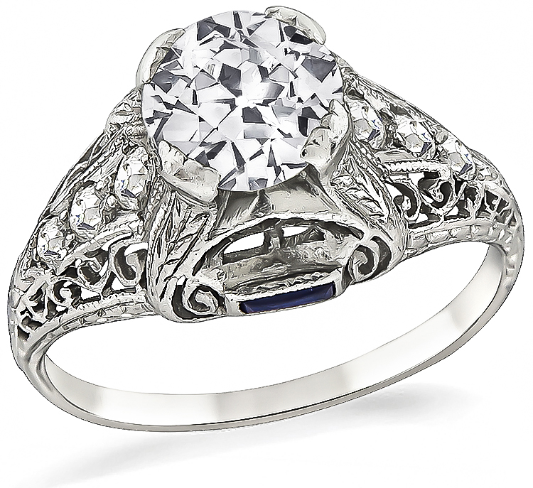 Art Deco 1.20ct Diamond Engagement Ring
