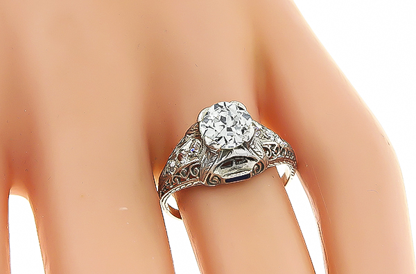 Art Deco 1.20ct Diamond Engagement Ring