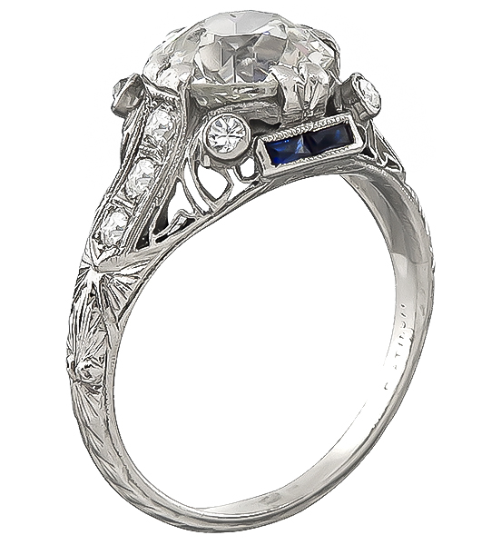 Vintage 2.12ct Diamond Engagement Ring