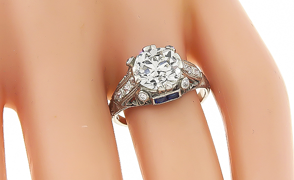 Vintage 2.12ct Diamond Engagement Ring